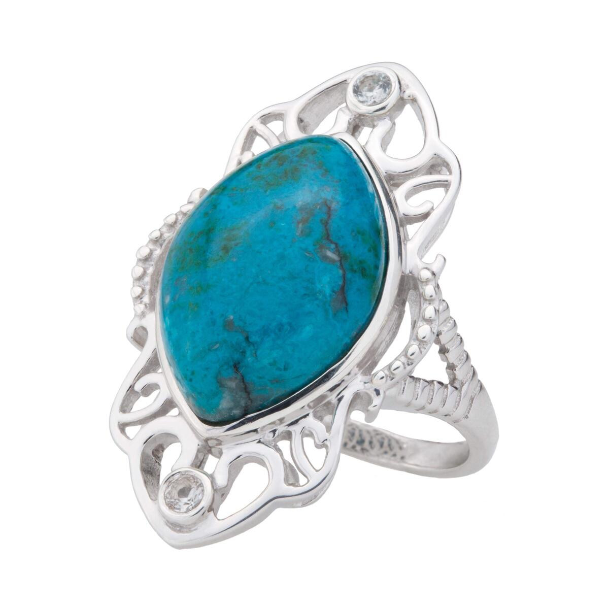 Sterling Silver Marquise Chrysocolla Coupon - RebateKey