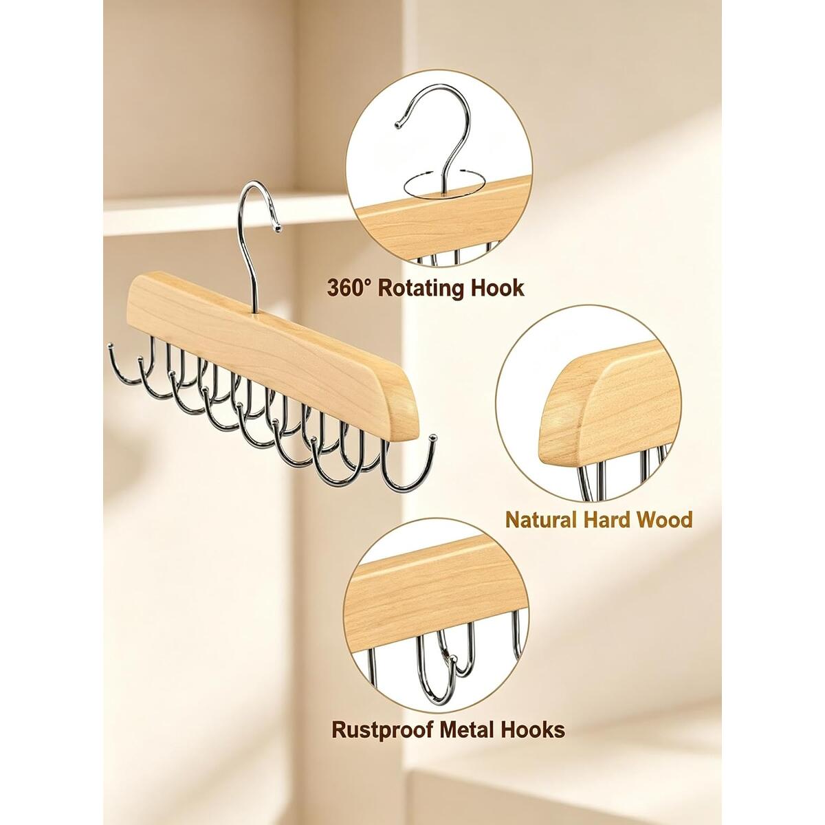 Wooden Belt Hanger With 1 Promo Codes - RebateKey