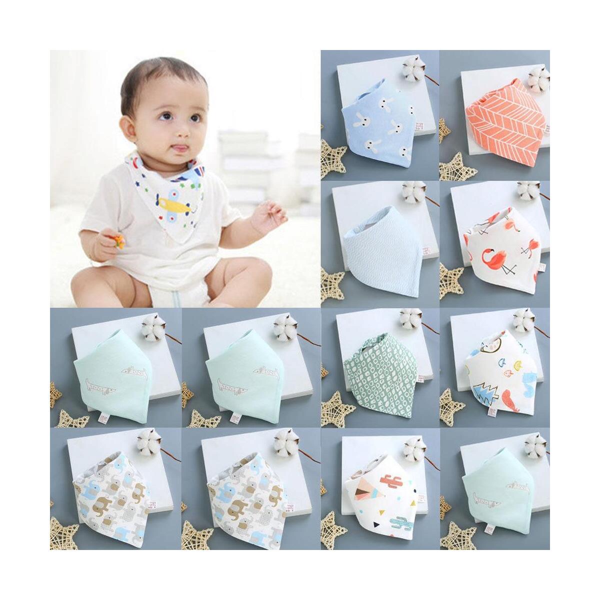 Baby Boys Girls Feeding Bibs Toddler Towel Bandana Dribble Triangle Head Scarf