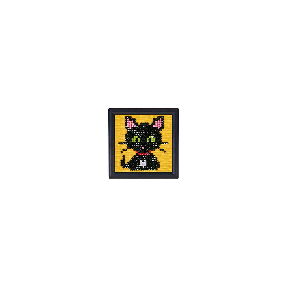 DIAMOND DOTZ Green Eye Sparkle Kit with Frame Cat Diamond Painting Kits for Adults - Diamond Art Kits a Relaxing Creative Craft Kit with Dotz Gems 3"x3"