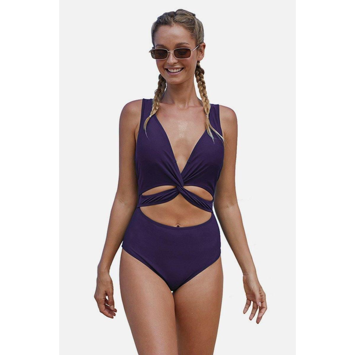 Twisted Ruched One Piece Deal - RebateKey