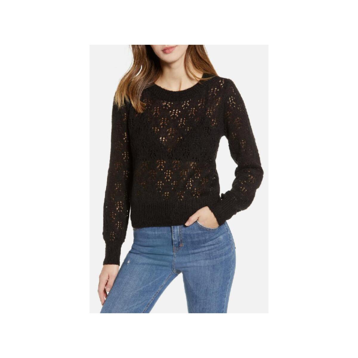 Vero Moda Solid Pointelle Nylon Blend Sweater Promo Codes - RebateKey