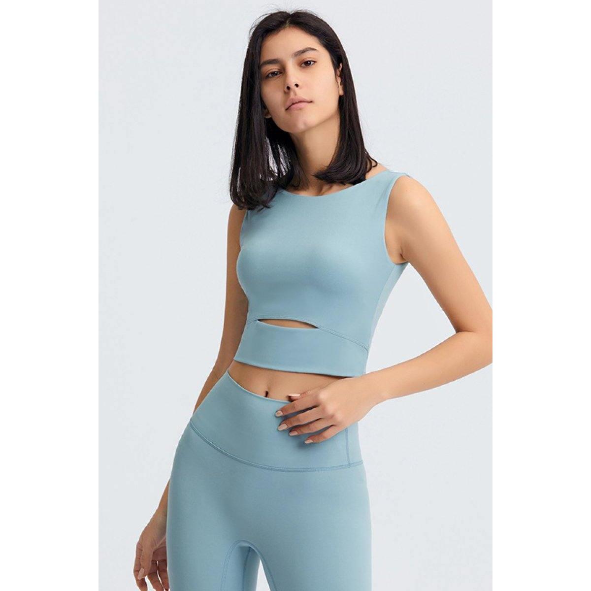 Sleeveless Keyhole Cropped Active Deals - RebateKey