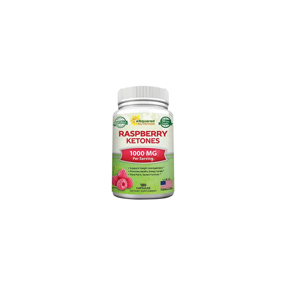 aSquared Nutrition Natural Raspberry Ketones 1000mg-180 Capsules-Weight Loss Supplement, Max Strength Plus Appetite Suppressant Diet Pills, Premium Lean Health Powder to Boost Pure Energy & Metabolism