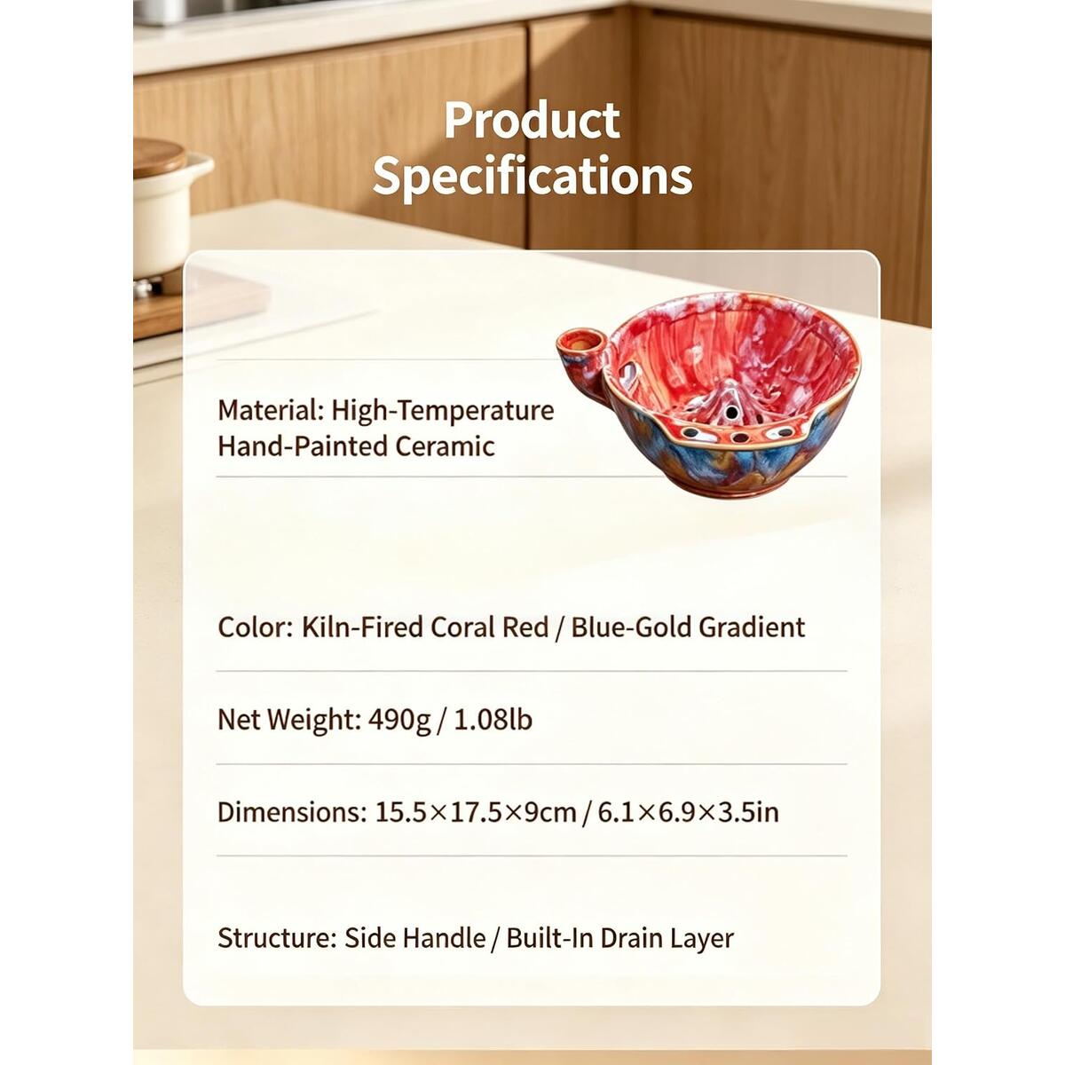 Ceramic Fruit Bowl Colander 1 Deals - RebateKey