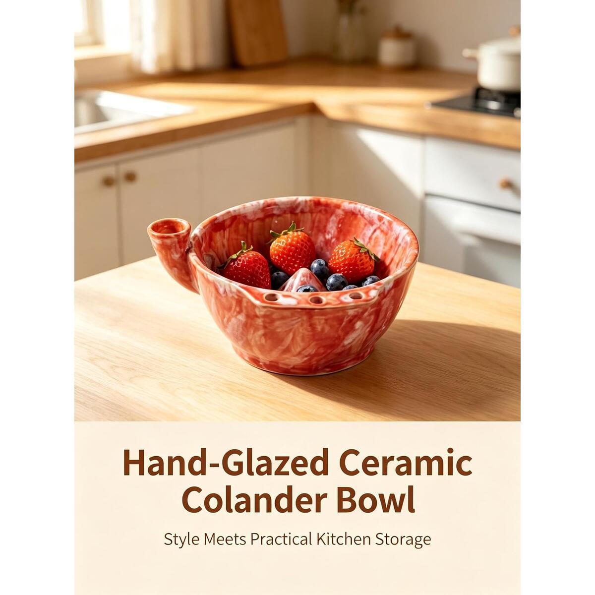 Ceramic Fruit Bowl Colander 1 Deals - RebateKey