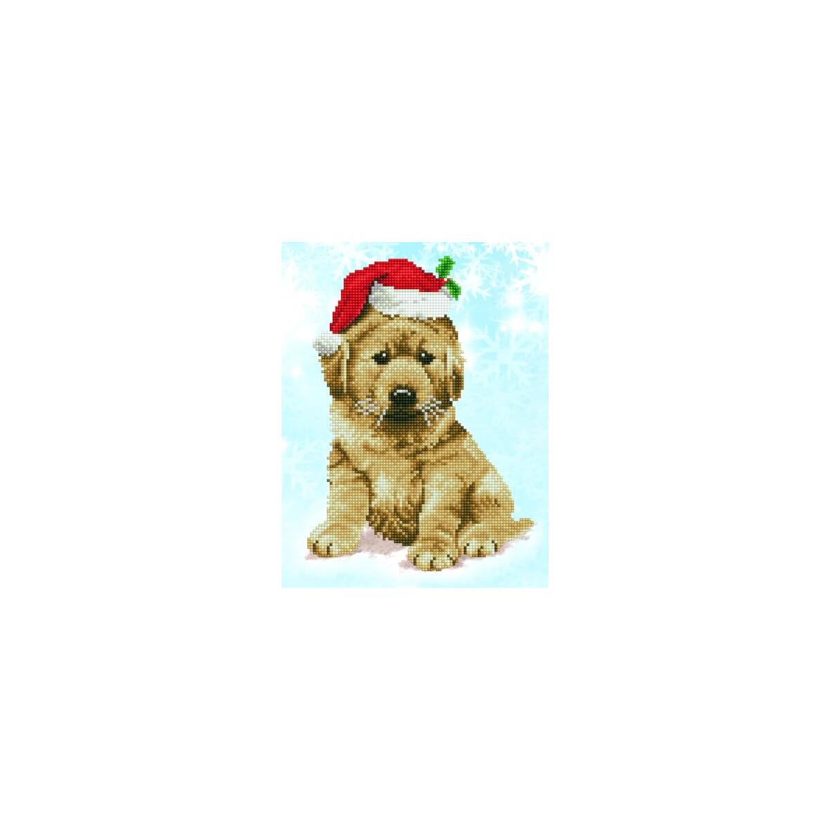DIAMOND DOTZ Christmas Lab Diamond Painting Kits for Adults - Diamond Art Kits a Relaxing Creative Craft Kit with Dotz Gems