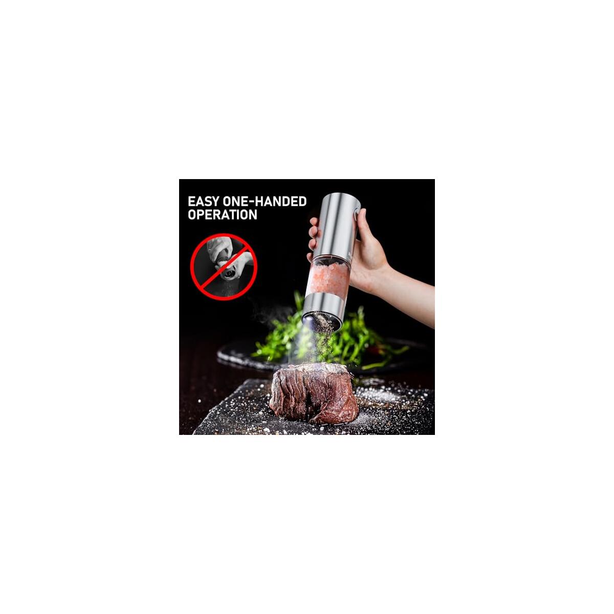 Electric Salt And Pepper Grinder Set Rechargeable Deals - RebateKey
