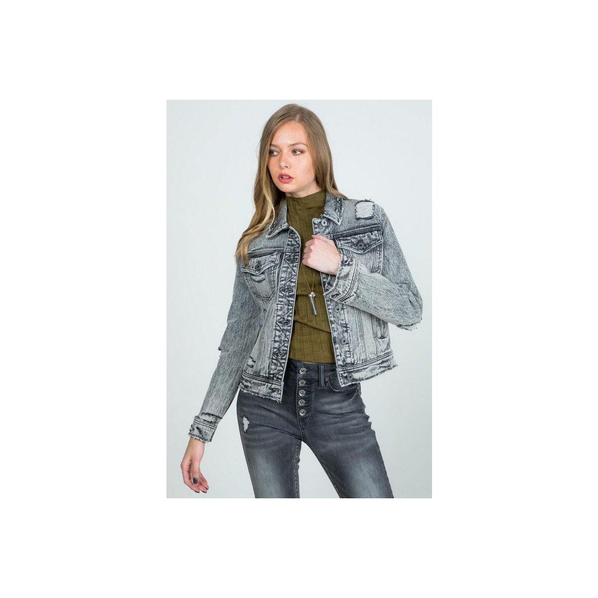 Distressed Gray Denim Jacket Coupons - RebateKey