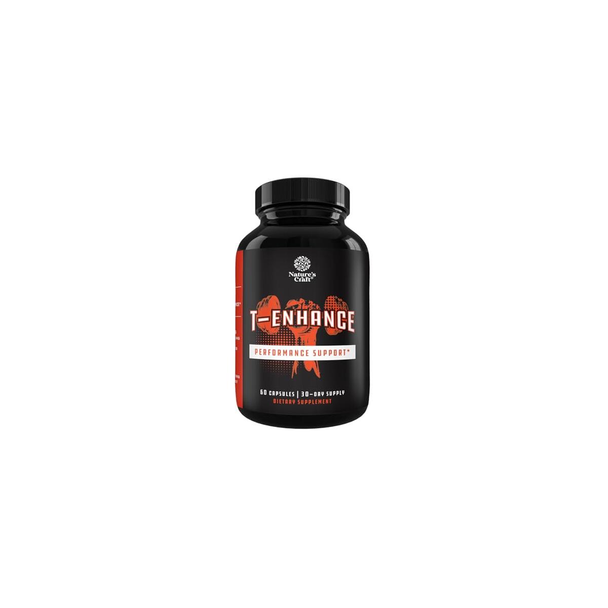 Testosterone Supplement for Men - Testosterone Booster for Men with Horny Goat Weed, Maca Root, Tongkat Ali & Tribulus Terrestris - Energy Support, Performance Enhancer, Muscles Building - 60 Capsules