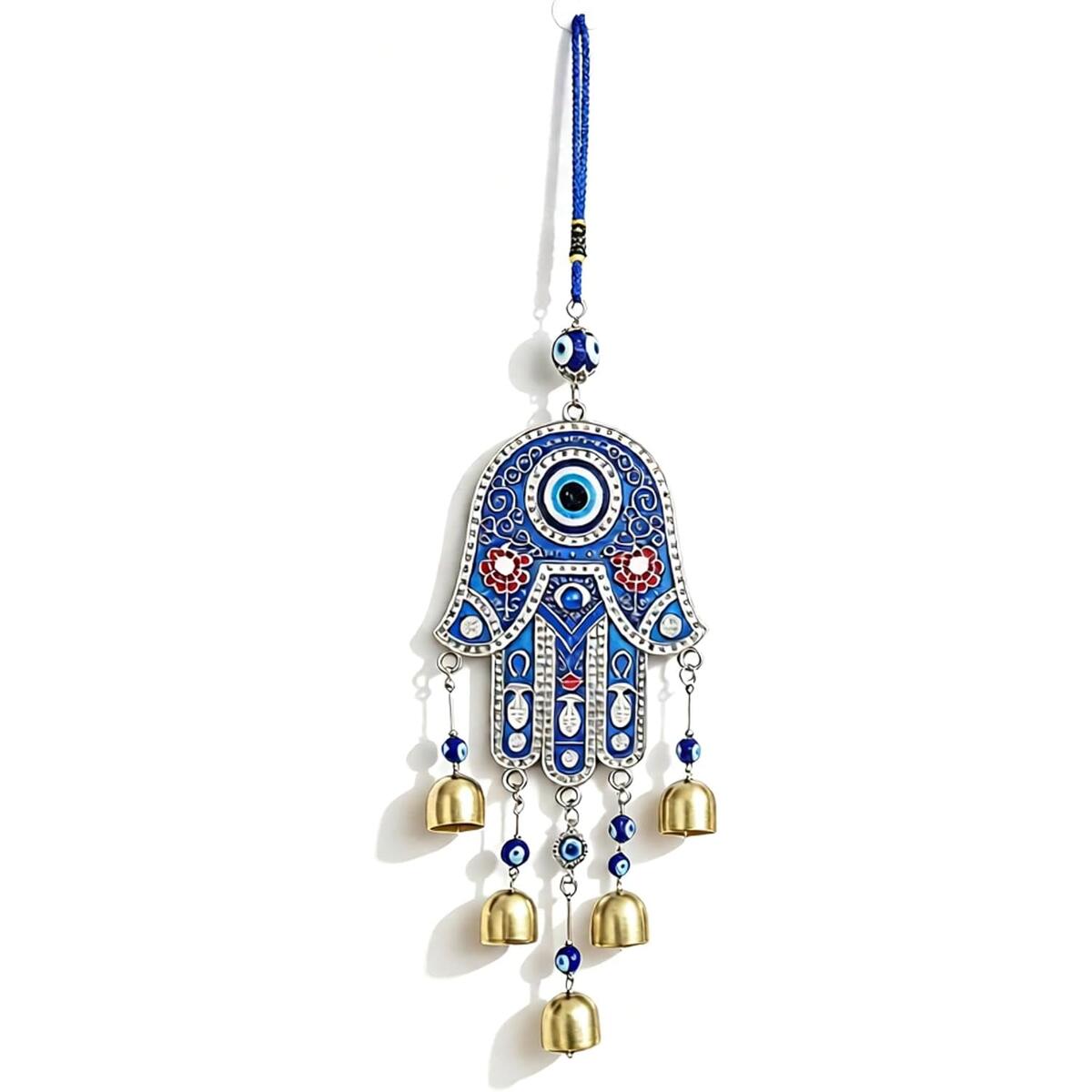 Hamsa Hand Evil Eye Wind Chime Wall Hanging Ornament