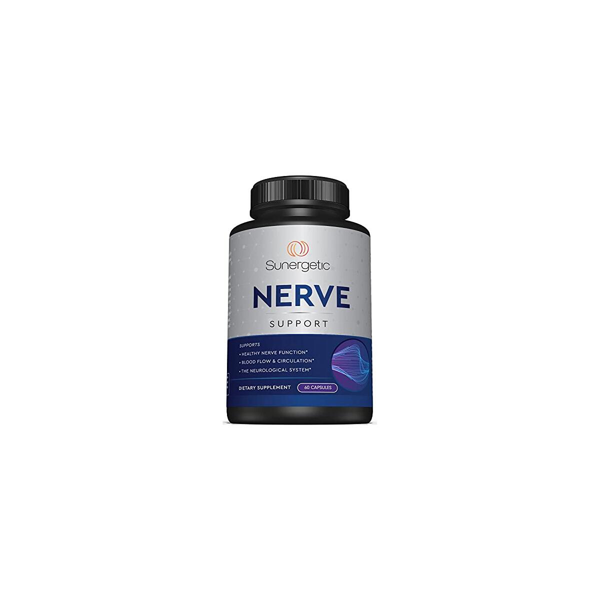 Premium Nerve Support Supplement &ndash; with Alpha Lipoic Acid (ALA) 600 mg, Acetyl-L-Carnitine (ALC) & Benfotiamine - Nerve Support Formula for Healthy Circulation, Feet, Hands & Toes - 60 Capsules