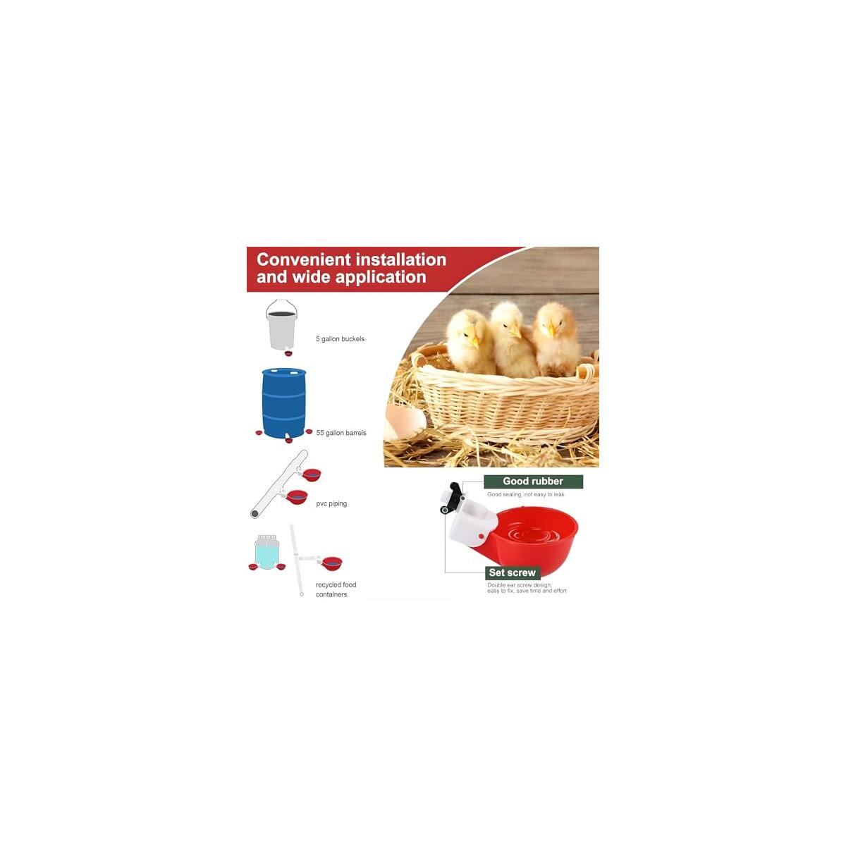 20 Pack Chicken Waterer Cups 1 Deals - RebateKey