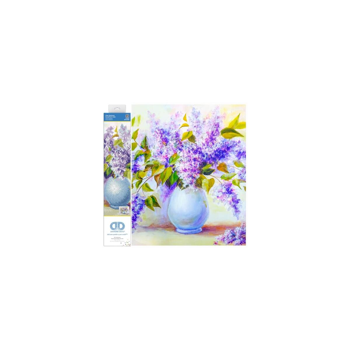 DIAMOND DOTZ Lilac Perfume Diamond Painting Kits for Adults - Diamond Art Kits a Relaxing Creative Craft Kit with Dotz Gems 16.5x20.5