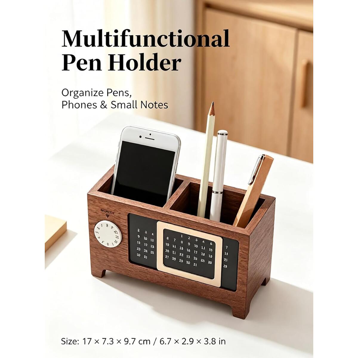 Wooden Desk Organizer Pen Deal - RebateKey