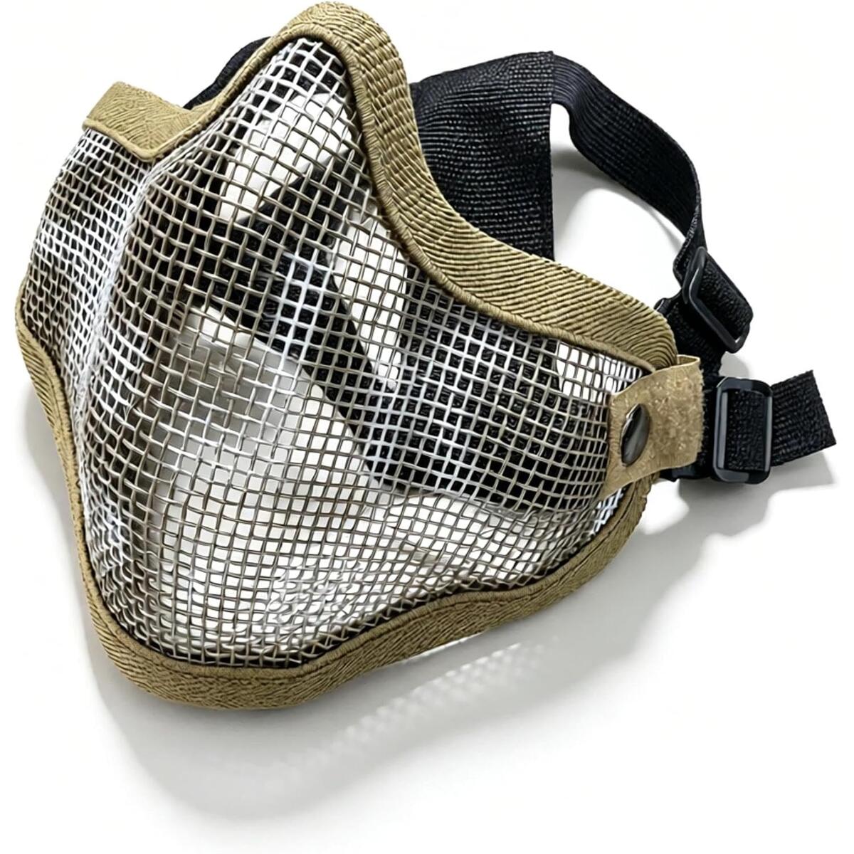 Tactical V1 Steel Mesh Half Face Mask Dual Strap
