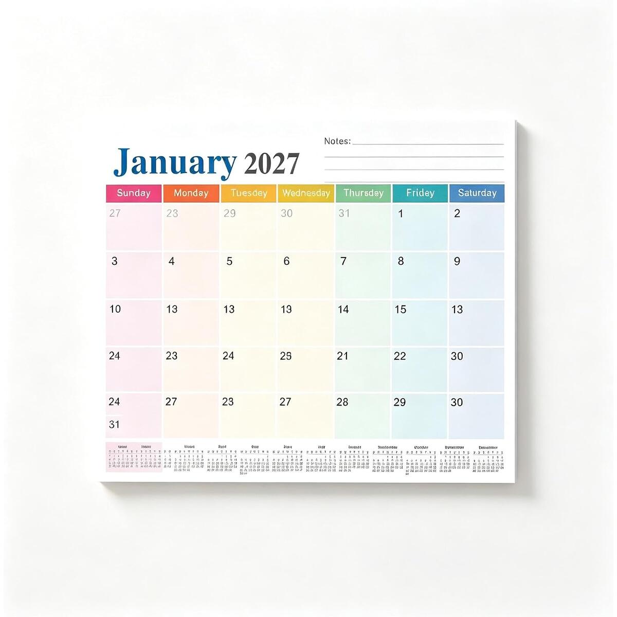 18-Month Magnetic Fridge Calendar 11.8x10 in