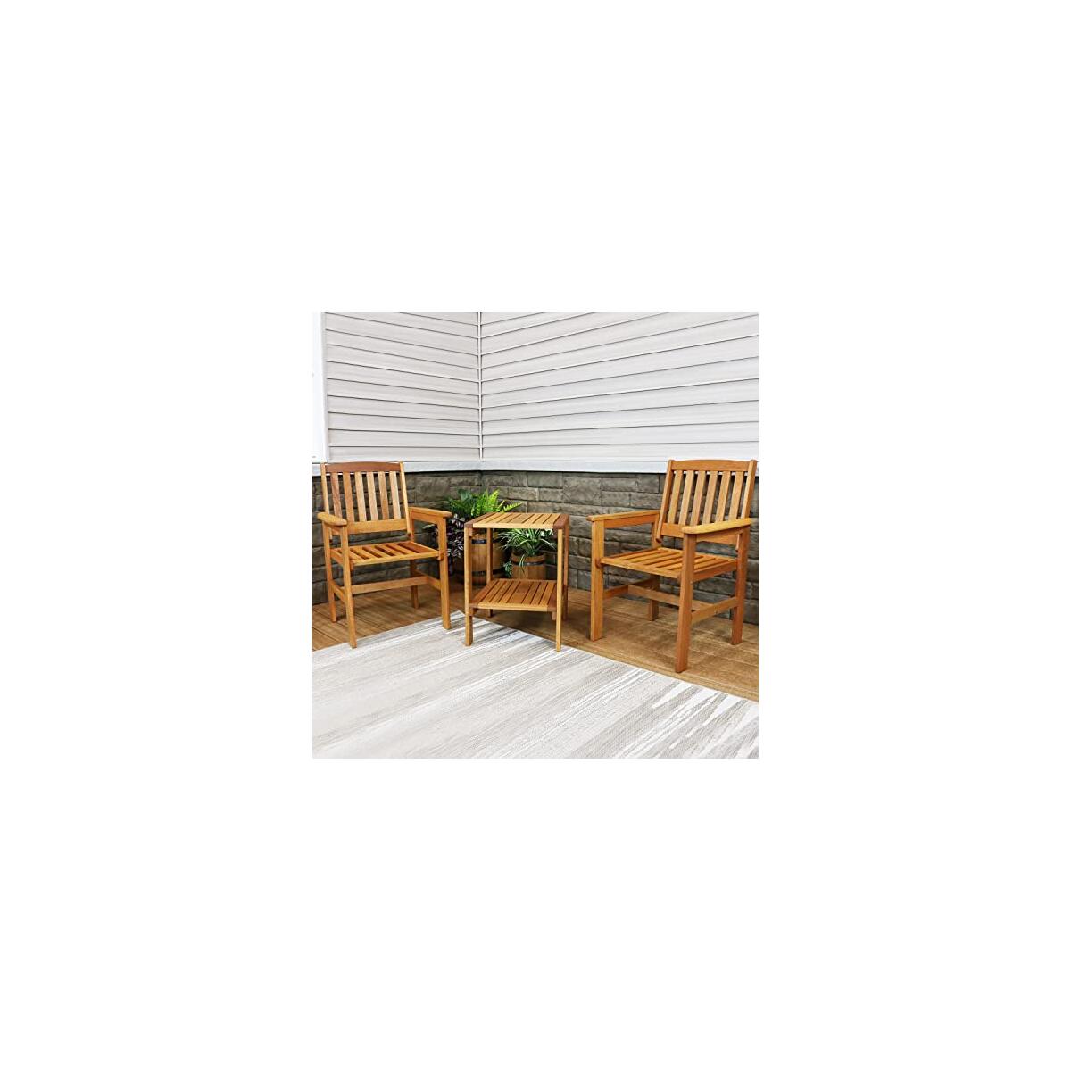Sunnydaze Meranti Wood Piece Deals - RebateKey