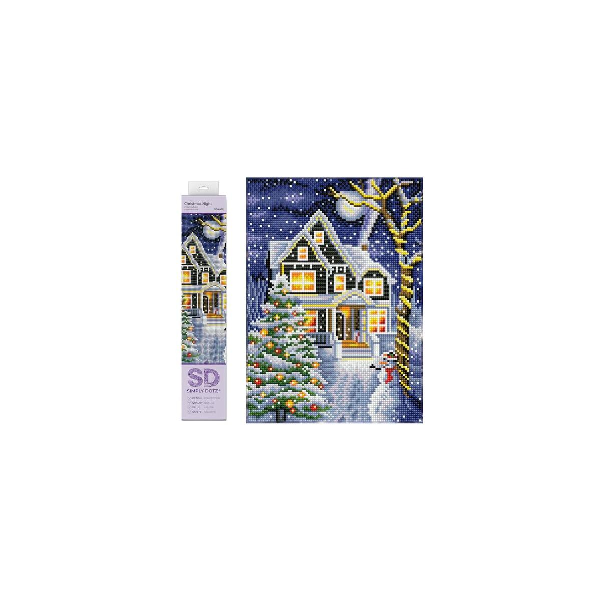 DIAMOND DOTZ Kits - Christmas Night, Full Drill, Round Dotz, Diamond Painting Kits, Diamond Art Kits for Adults, Gem Art, Diamond Art, Kits, 13.8