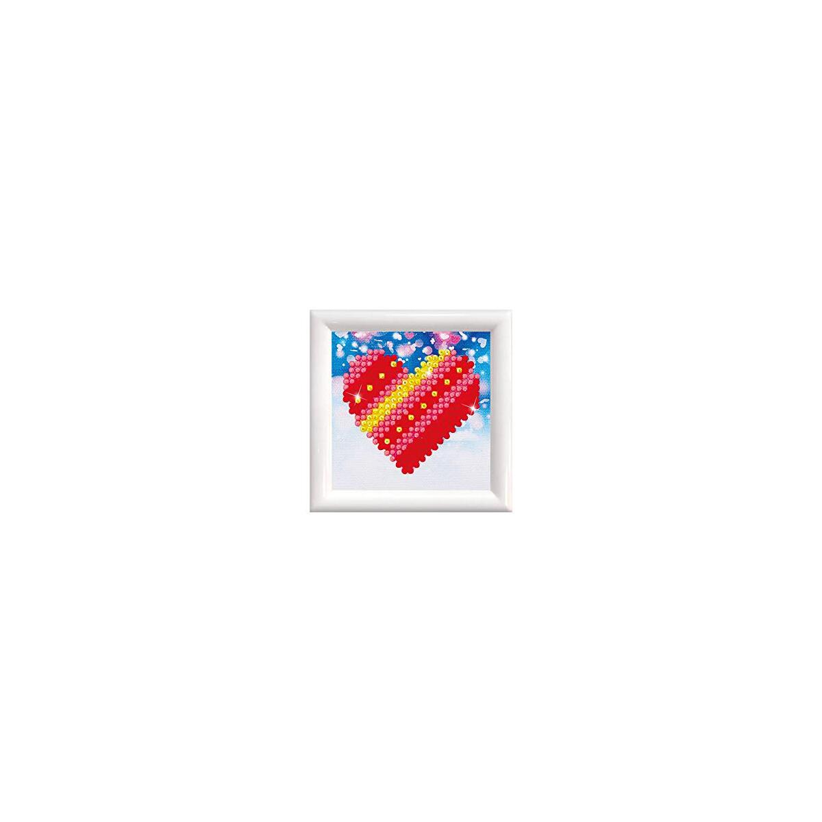 DIAMOND DOTZ Patchwork Heart Kit with Frame Valentines Diamond Painting Kits for Adults - Diamond Art Kits a Relaxing Creative Craft Kit with Dotz Gems 3"x3"