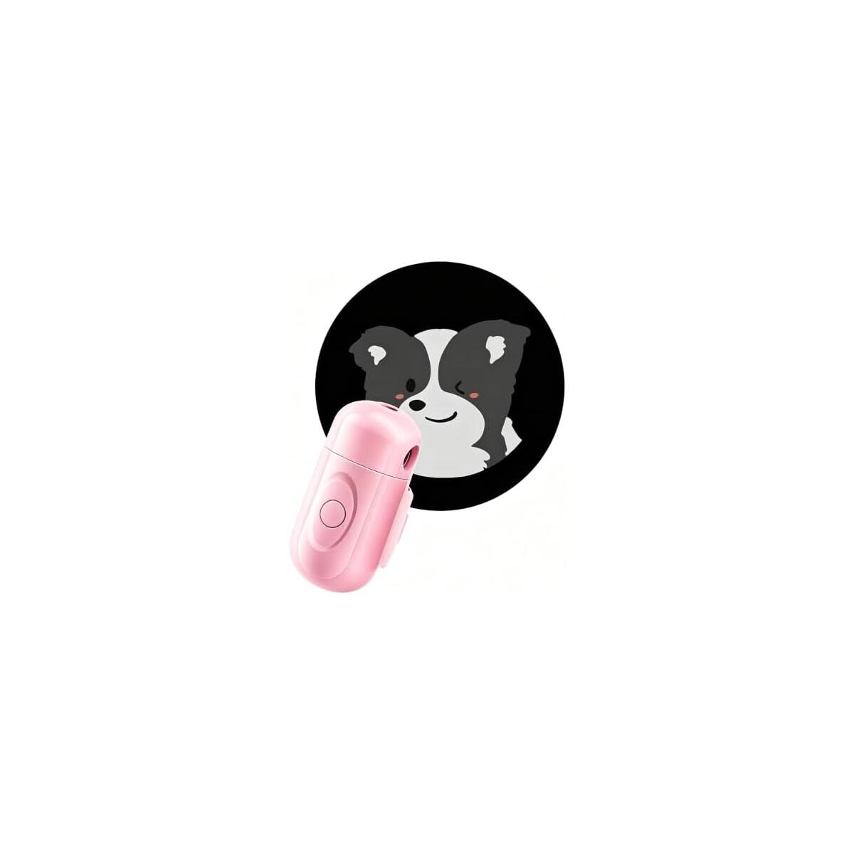 Pet Projector Light with Border Collie Pattern, Pink Shell