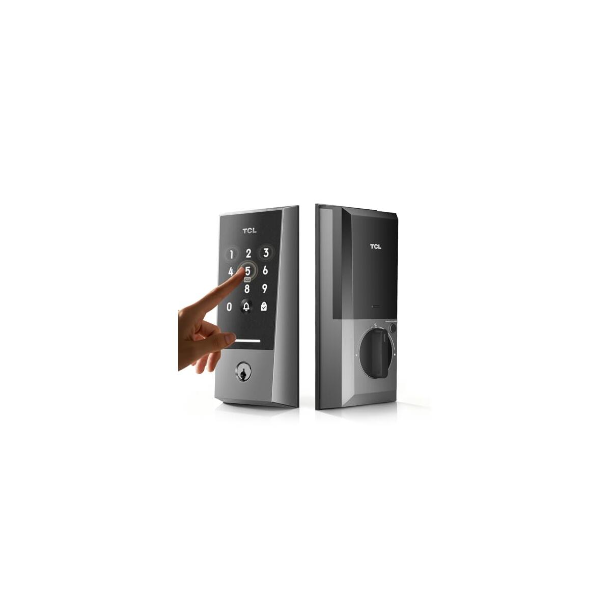 TCL Smart Lock D2, Built-in Doorbell Door Lock, Keyless Entry Security Electronic Deadbolt for Front Door, Compatible with Alexa, Auto Lock, Voice Control, Easy Install