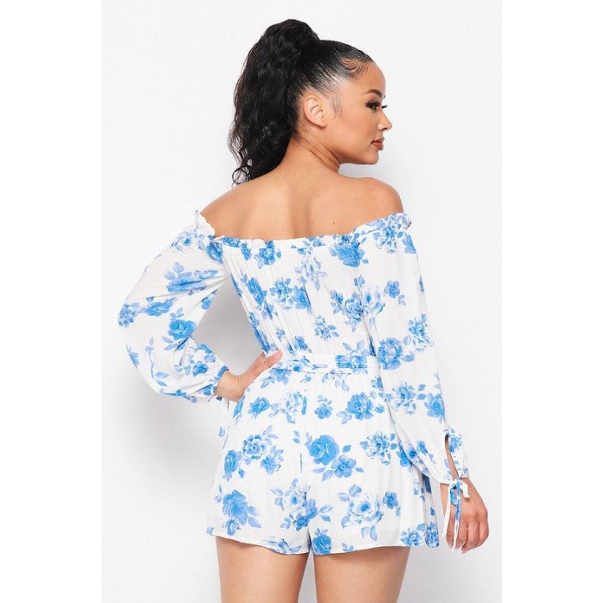 Floral Off Shoulder Romper Deals - RebateKey