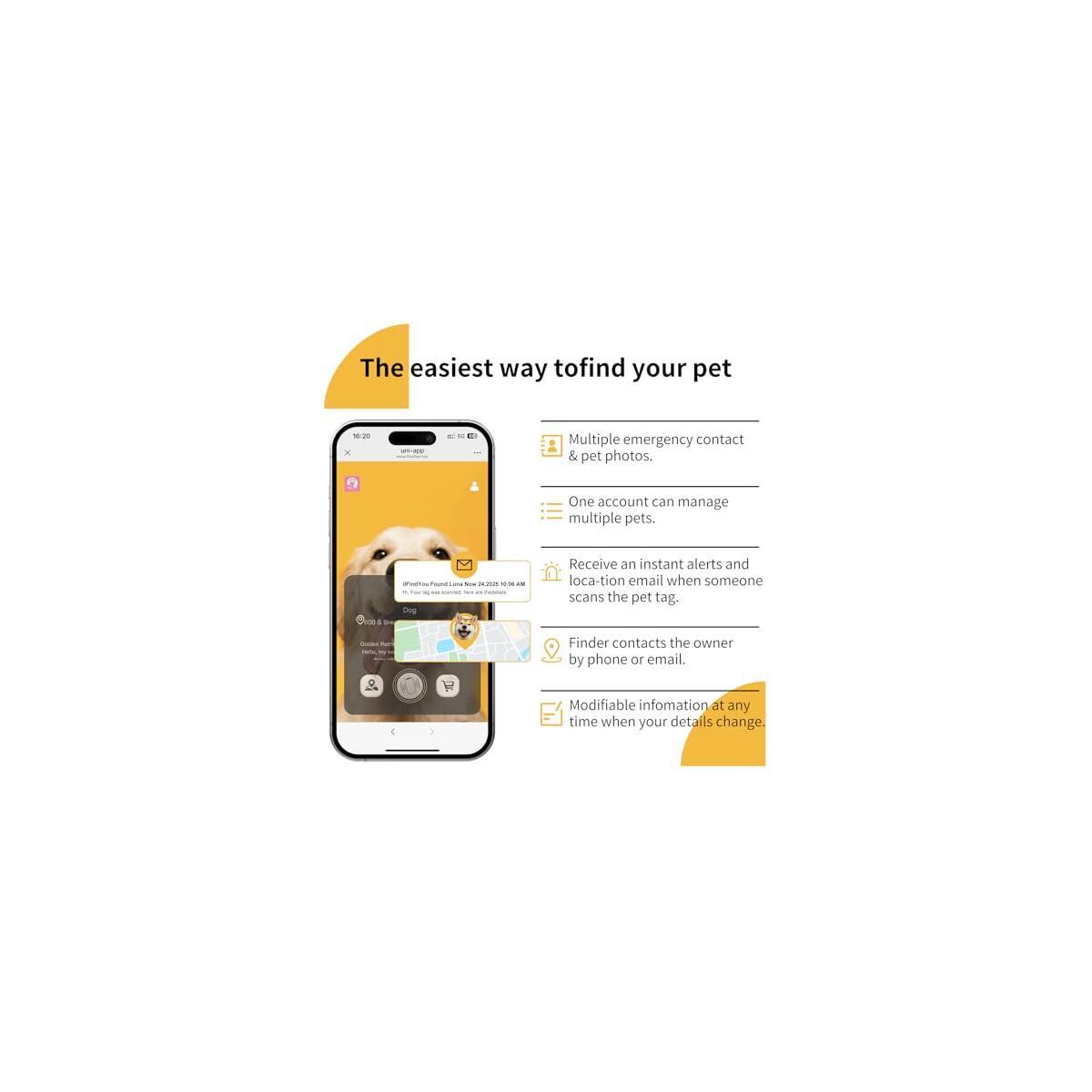 Airtag Dog Collar With Qr Code Led Light Deal - RebateKey