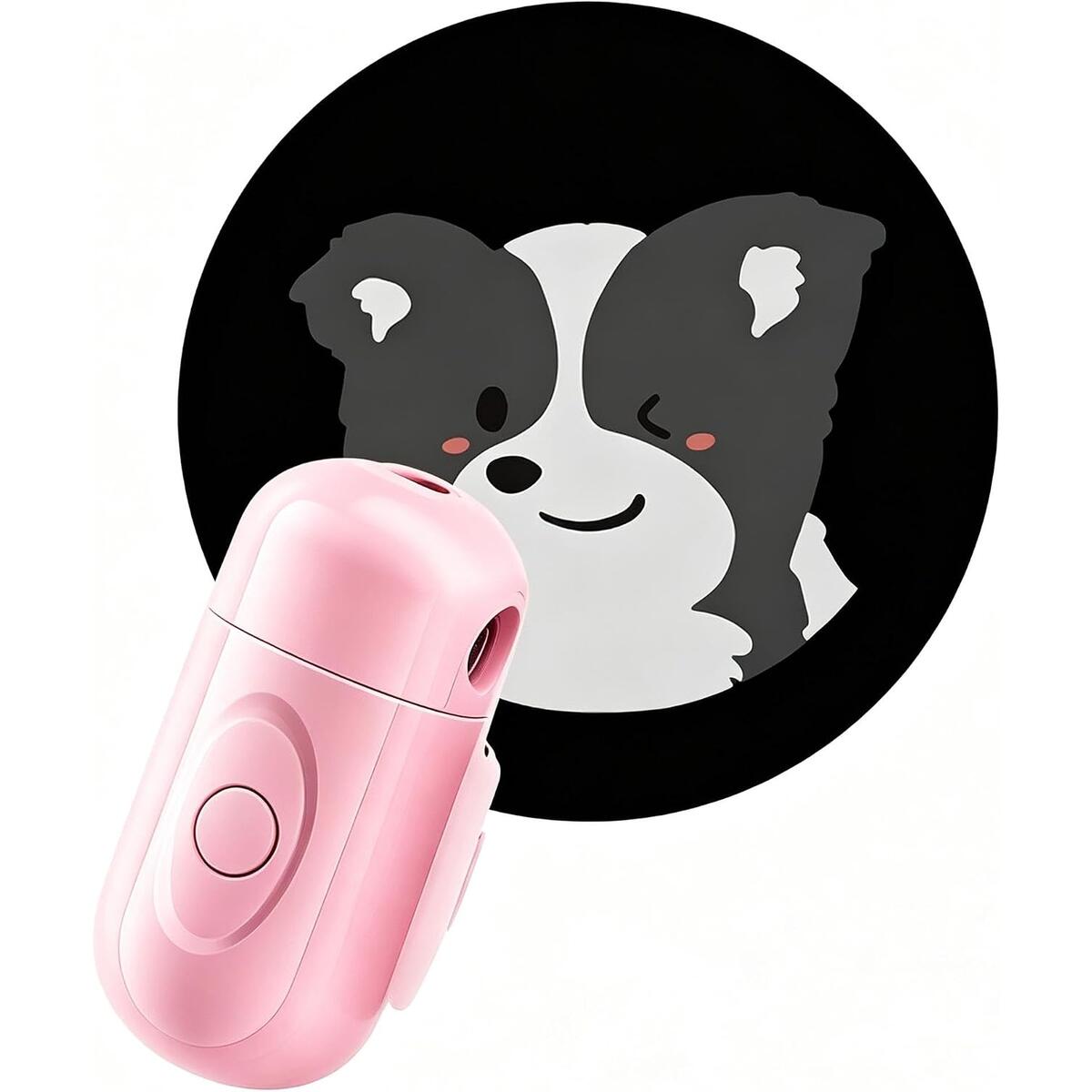 Pet Projector Light with Border Collie Pattern, Pink Shell