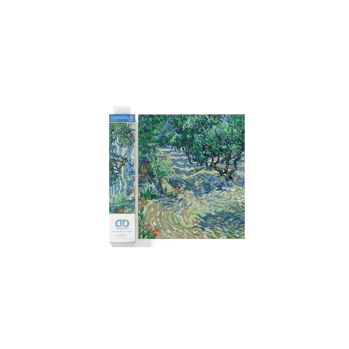 DIAMOND DOTZ Olive Orchard Van Gogh Landscape Diamond Painting Kits for Adults - Diamond Art Kits a Relaxing Creative Craft Kit with Dotz Gems 16.5"x20.5"