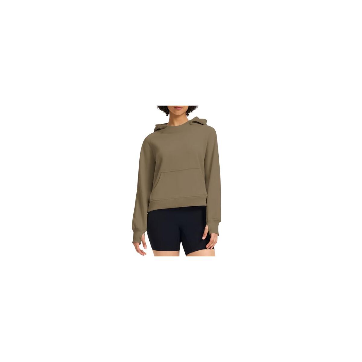 Womens Cropped Hoodies Mock Neck Sweatshirts Deal - RebateKey