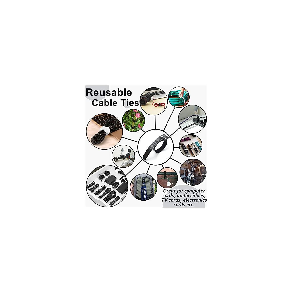70pcs Cable Ties Reusable Black Promo Codes - RebateKey