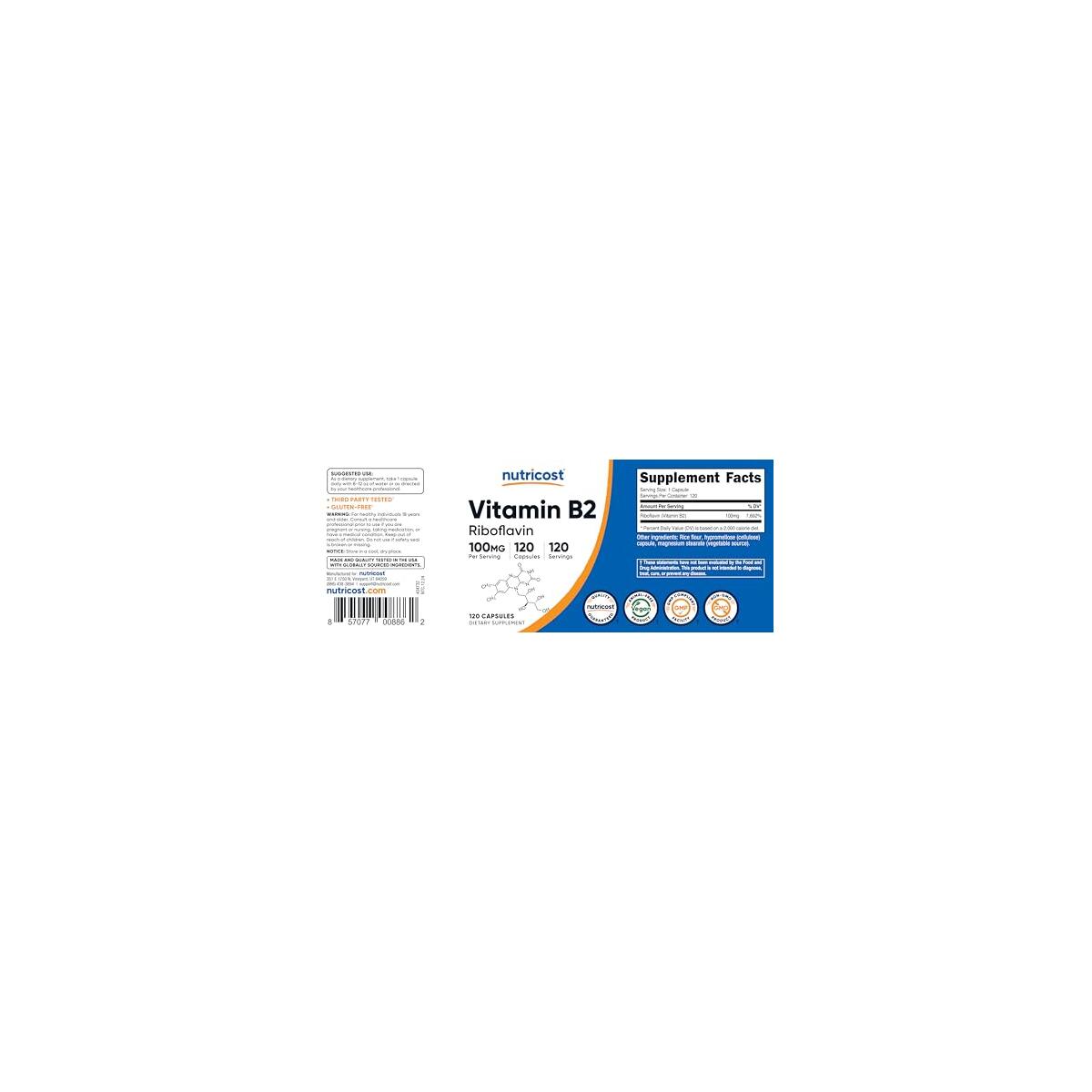 Nutricost Vitamin B Riboflavin Coupons - RebateKey