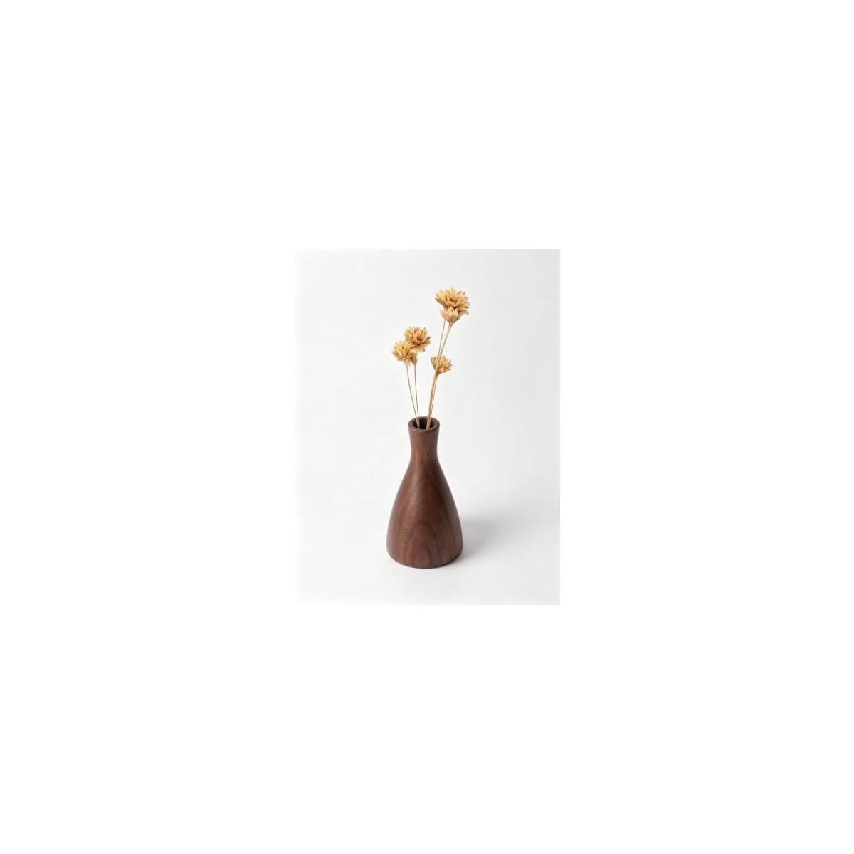 Dried Flowers Mini Solid Wood Bud Vase