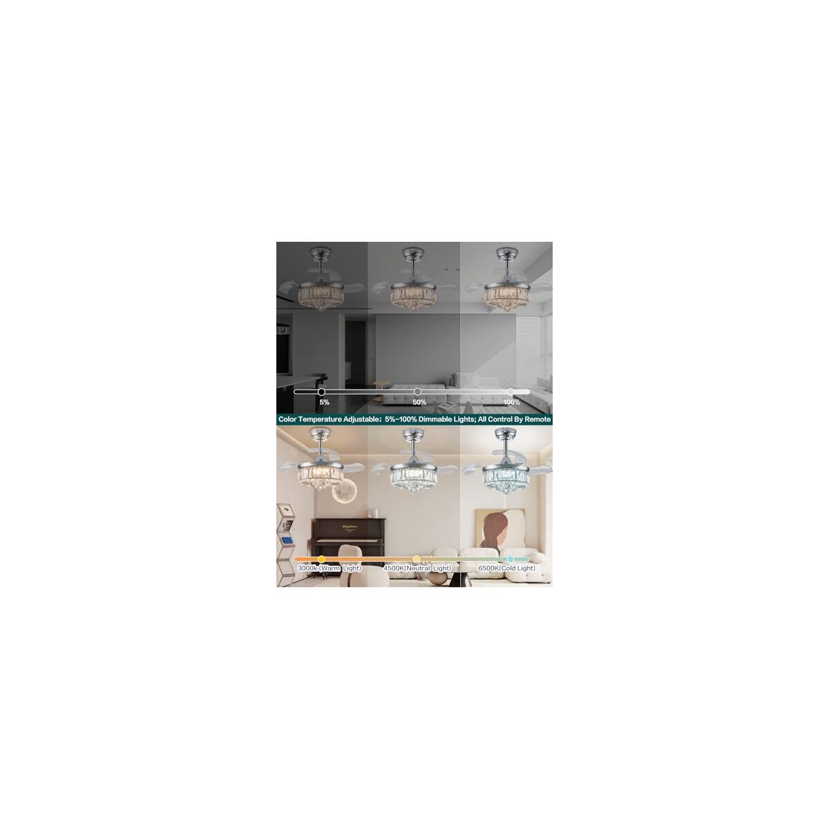 30 Inch Crystal Fandelier Ceiling Fan With Light Promo Codes - RebateKey