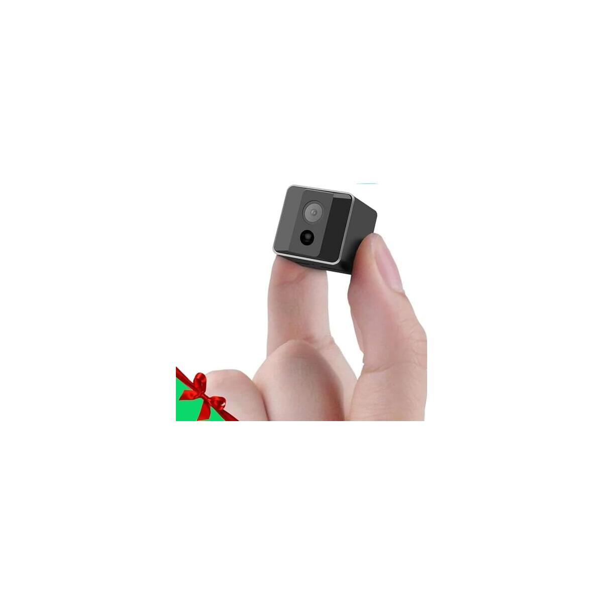 HD 1080P Portable Small Nanny Cam with Night Vision,Wireless Mini Camera Body Cam Surveillance Cameras for Home Security Indoor/Outdoor Small Security Camera No WiFi Needed