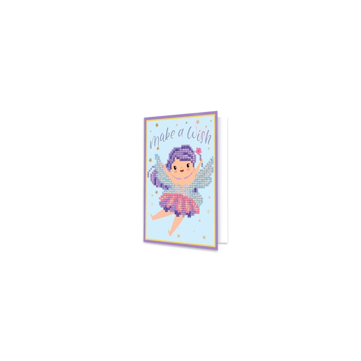 DIAMOND DOTZ Make A Wish Diamond Art Cards, Handmade Diamond Painting Cards Kit, Handmade Greeting Cards Kits for Birthday Notes and Special Occasions