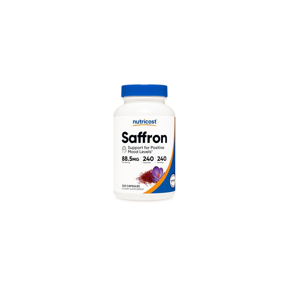 Nutricost Saffron Extract 88.5mg, 240 Capsules - Veggie Caps, Non-GMO, Gluten Free