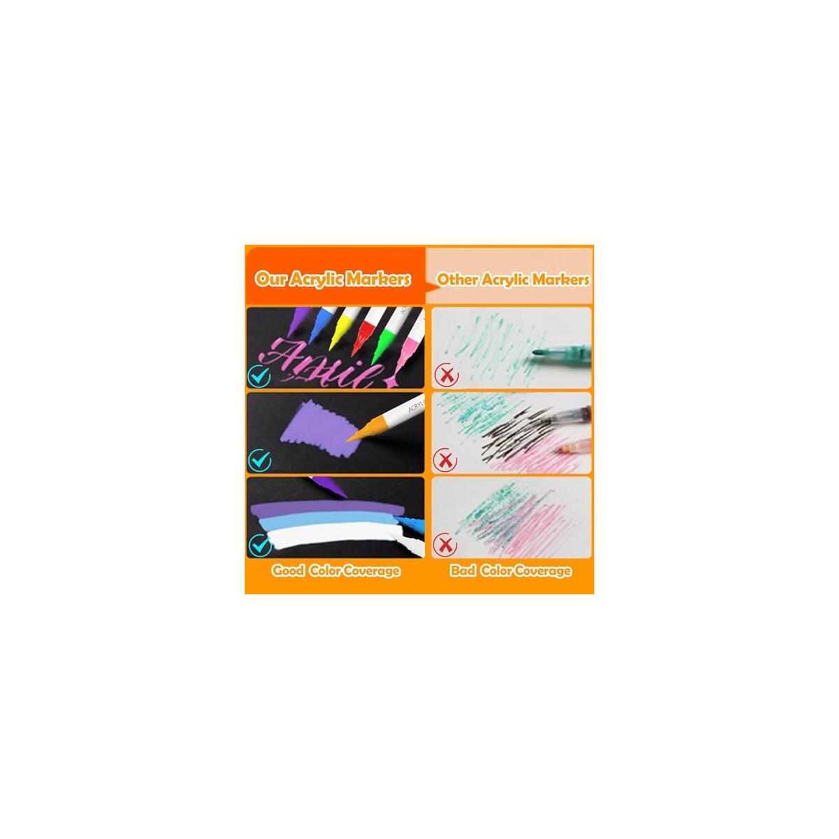 Acrylic Paint Markers Set 24 Colors Fabric Paint Deals - RebateKey