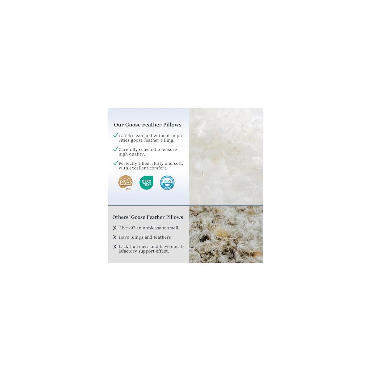 Cozsinoor Goose Feather Pillows Queen Size Coupons - RebateKey