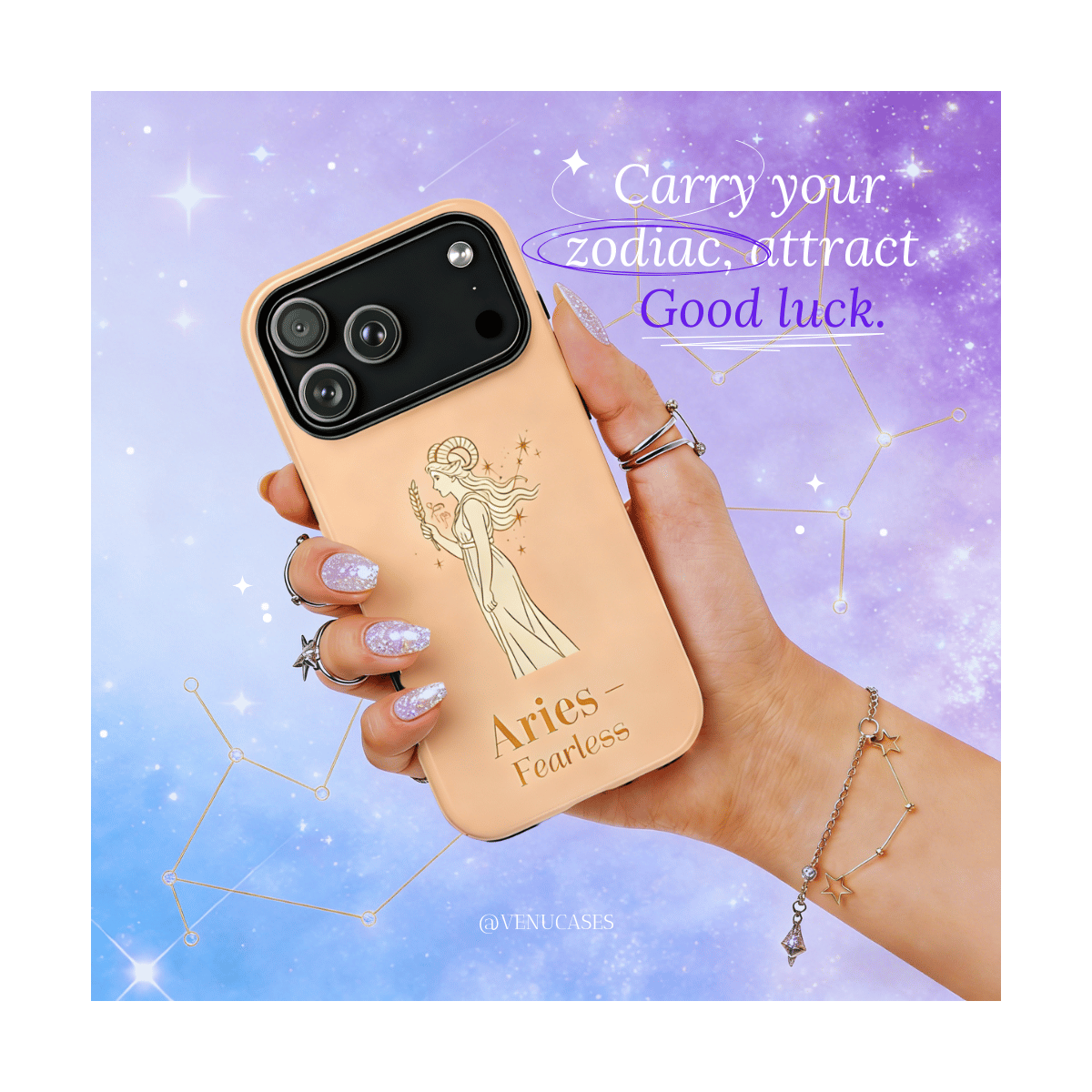 62%OFF Aries Zodiac Lucky Charm iphone Case