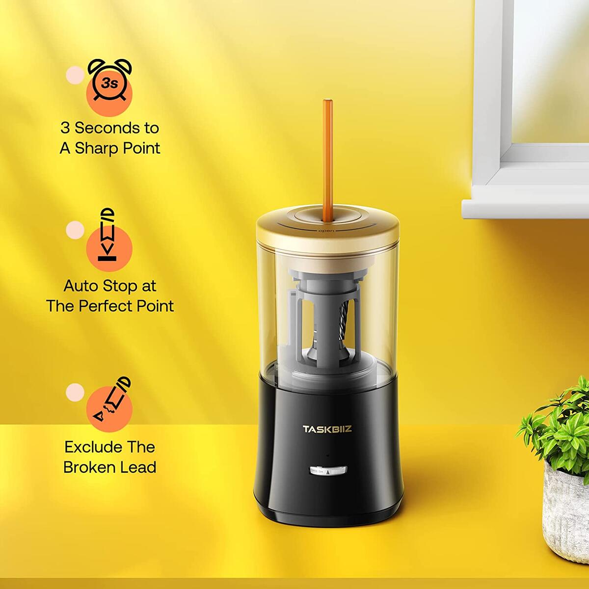 Taskbiiz Electric Pencil Sharpener Promo Code - RebateKey