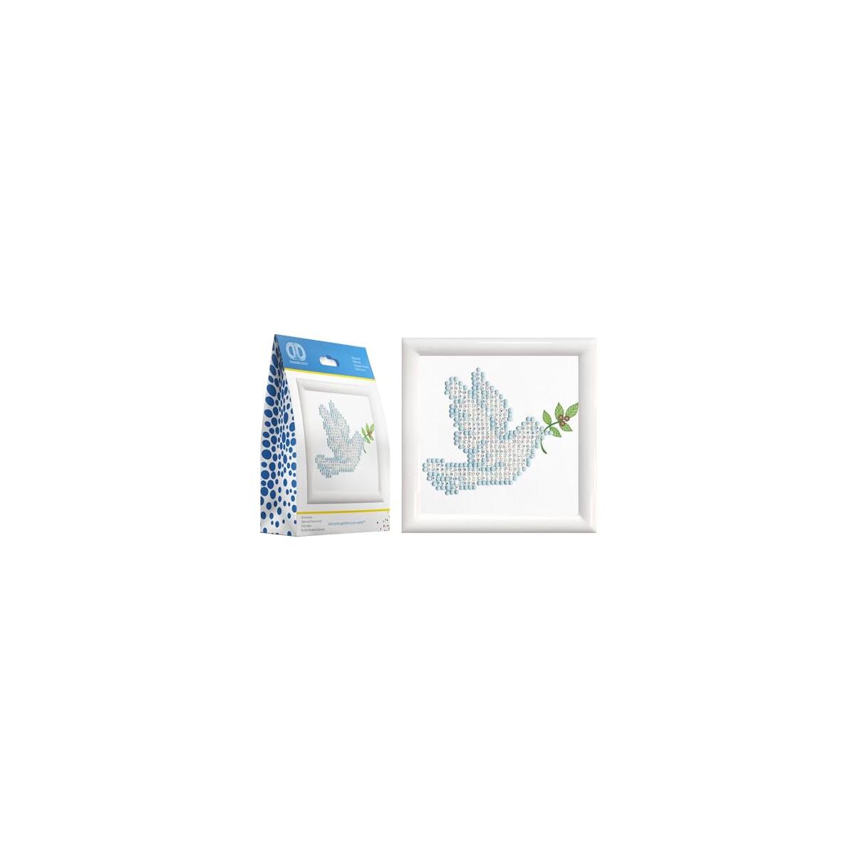 DIAMOND DOTZ Dove of Peace Kit with Frame Christmas Diamond Painting Kits for Adults - Diamond Art Kits a Relaxing Creative Craft Kit with Dotz Gems 3.5