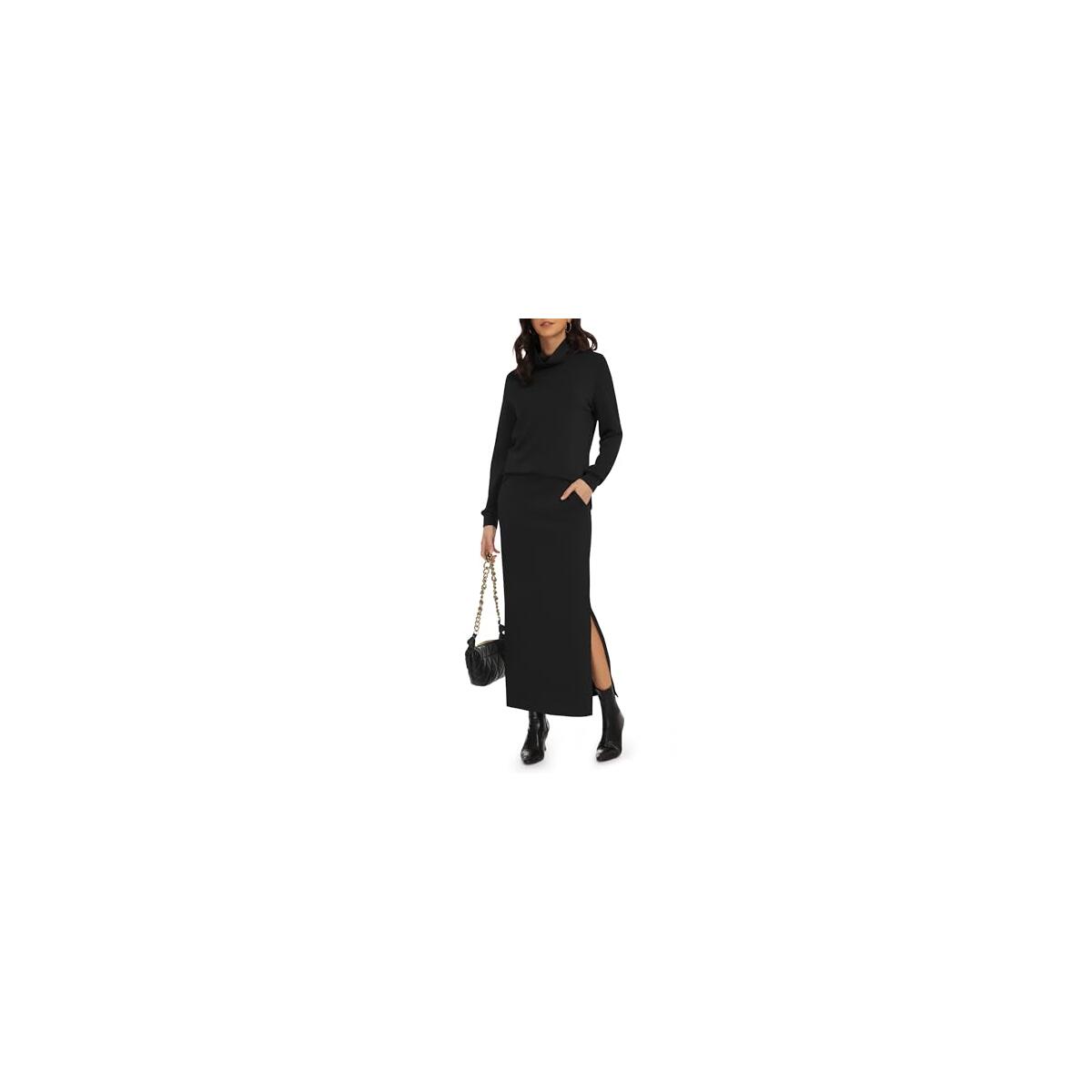 2 Piece Skirt Set Turtleneck Tops Coupon - RebateKey