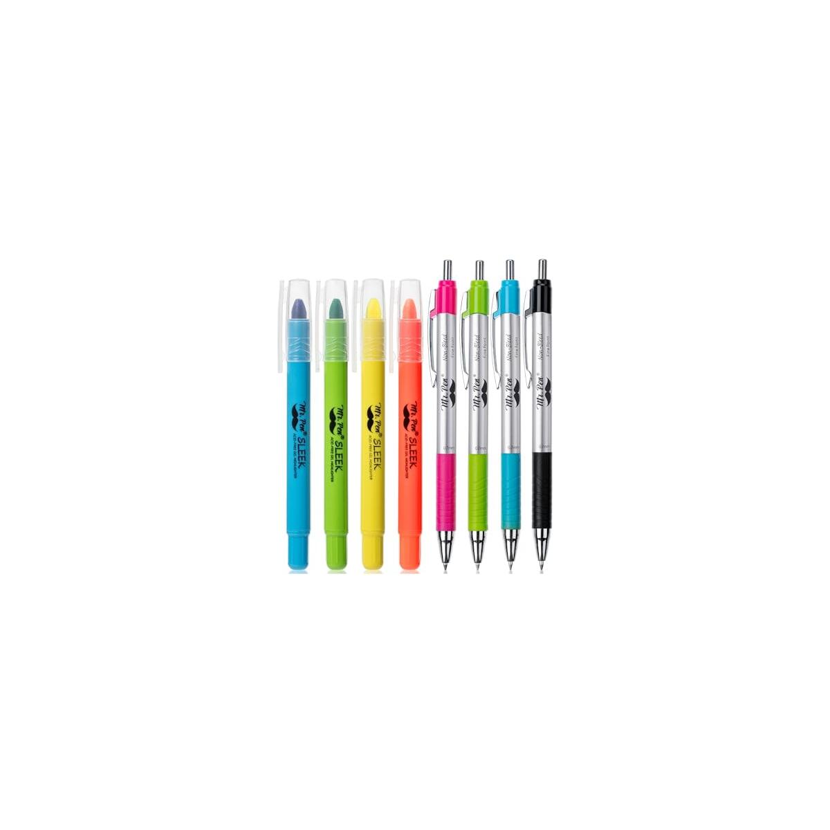 Mr. Pen- Bible Highlighters and Pens No Bleed, 8 Pack, Colorful Bible Pens and Highlighters No Bleed