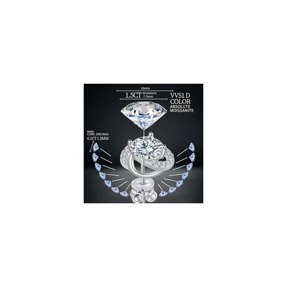 Moissanite Stud Earrings Deals - RebateKey