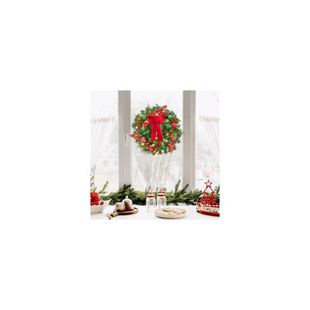 Garveehome Pre Lit Christmas Wreath Deals - RebateKey