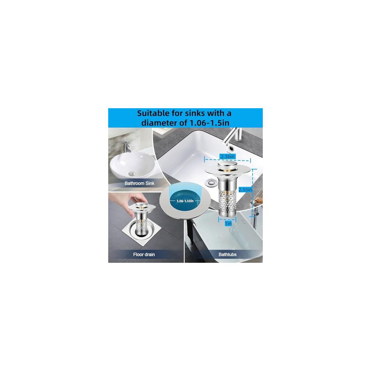 Bathroom Sink Drain Strainer 2 Pack Promo Codes - RebateKey