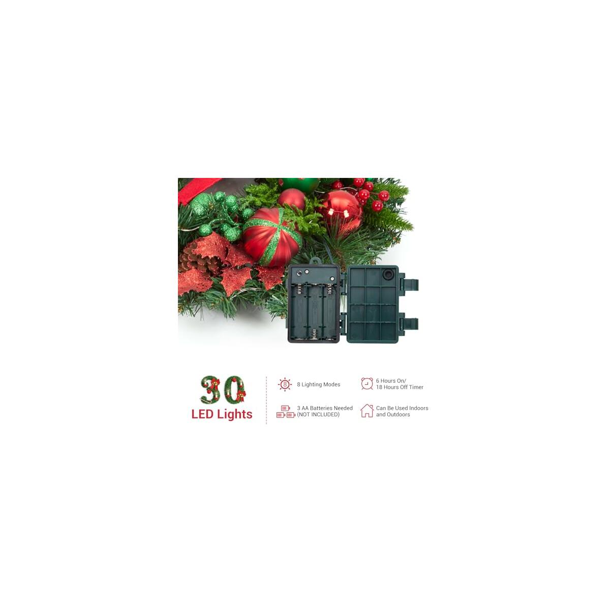Garveehome Pre Lit Christmas Wreath Deals - RebateKey