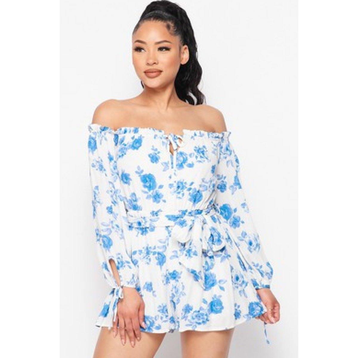 Floral Off Shoulder Romper Deals - RebateKey